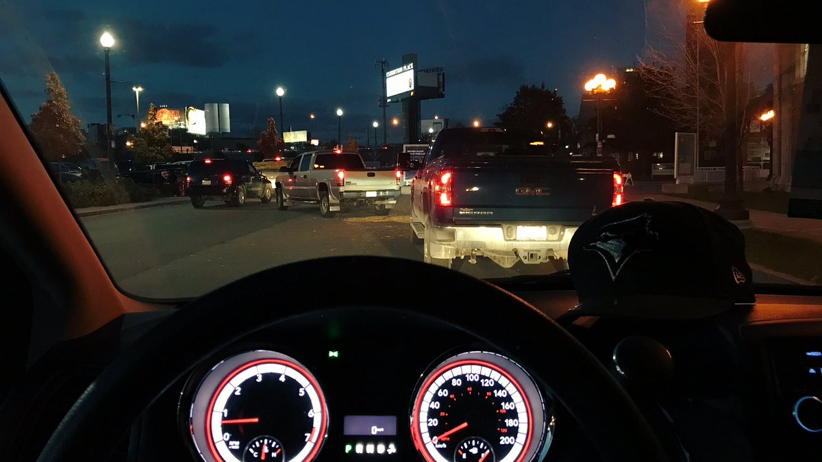 JRoc23's tweet photo. Nothing like sitting in an Hour+ Long Cattle Traffic Jam at the Royal Agricultural Winter Fair.
#FridayNight #OhItsLit #GotBeef https://t.co/nA9M6mqCvB