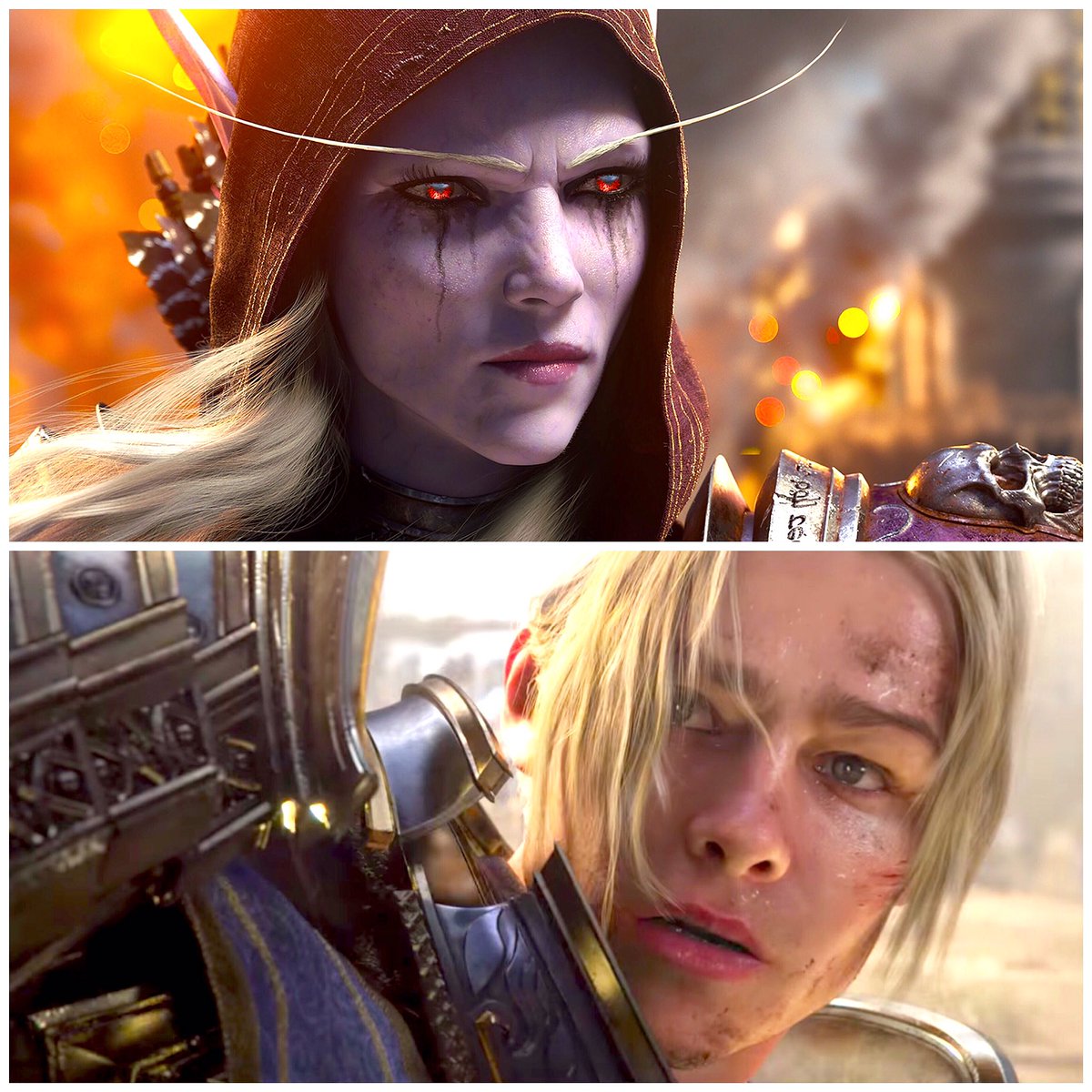JasonLeiRose's tweet photo. Never has a #WorldOfWarcraft cinematic looked This cinematic. #Sylvanas vs #Manduin in the #BattleforAzeroth is going to be epic. https://t.co/1X0SNp5TRp