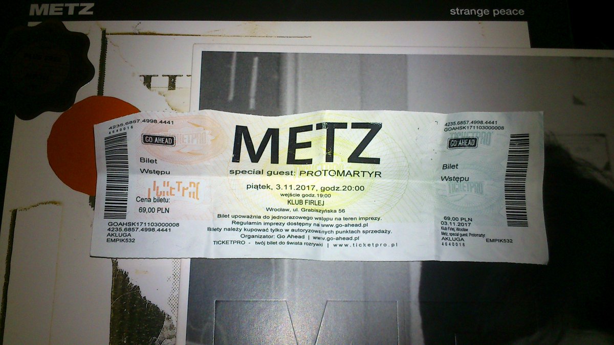music_radar's tweet photo. ThankYou #Metz for RaW'n'Roll gig in #Wrocław
I still have noise from your 1st gig in my ears at13.11.2013
Bless @METZtheband 
#StrangePeace https://t.co/Bui0p5bQIU