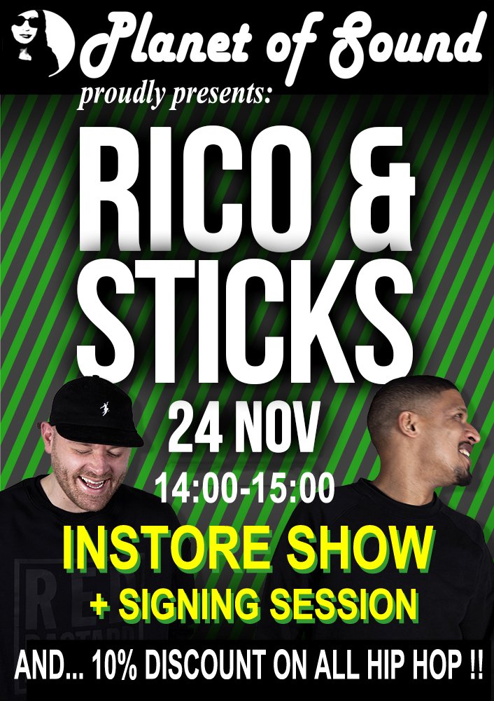 Dat belooft gekkehuis-taferelen op te leveren:
Black Friday + Instore Rico &amp; Sticks (24nov)
#blackfriday #rico&amp;sticks #instore #enschede