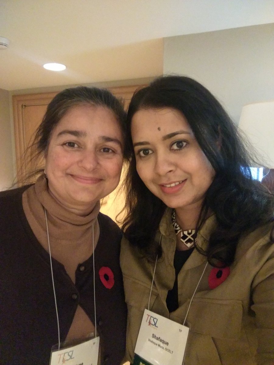 shafaqmkhan's tweet photo. Delighted to have finally met the fabulous @ram_diane, 2017 Sparks of Excellence awardee, my longtime webinar mentor and friend! #TESL2017 https://t.co/TXJCORwSXo