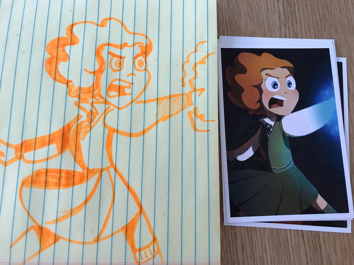 DanPovenmire's tweet photo. My doodle of one of @AshMichelleSims's fan art of a show she's actually working on. https://t.co/zsNaZ4xknX