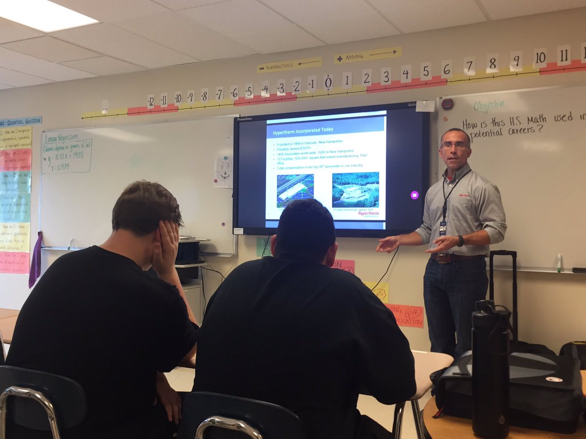 AKingMath's tweet photo. @Hypertherm visited our classroom with a plasma cutter &amp; linear regression #MTBoS #iTeachMath #Algebra #engagedstudents #realworldlearning https://t.co/A5zcdfTUvE