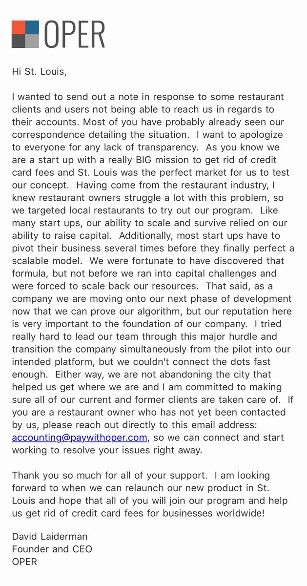 A message to our loyal client and user base: