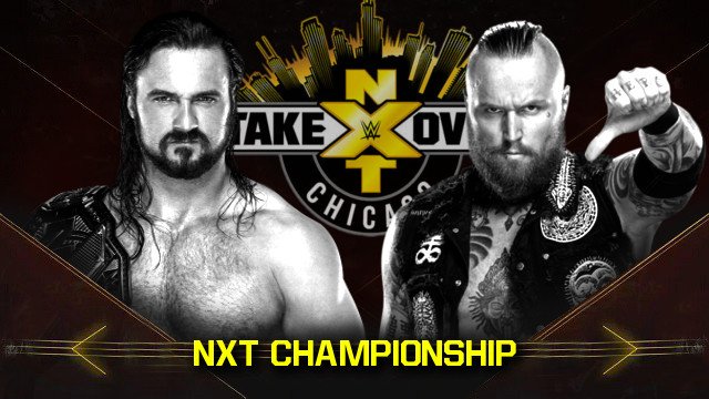 OfficialGGE_'s tweet photo. And in the main event, @DrewMcIntyreGGE will defend the NXT Championship against Aleister Black! https://t.co/pSBiP8b5bC