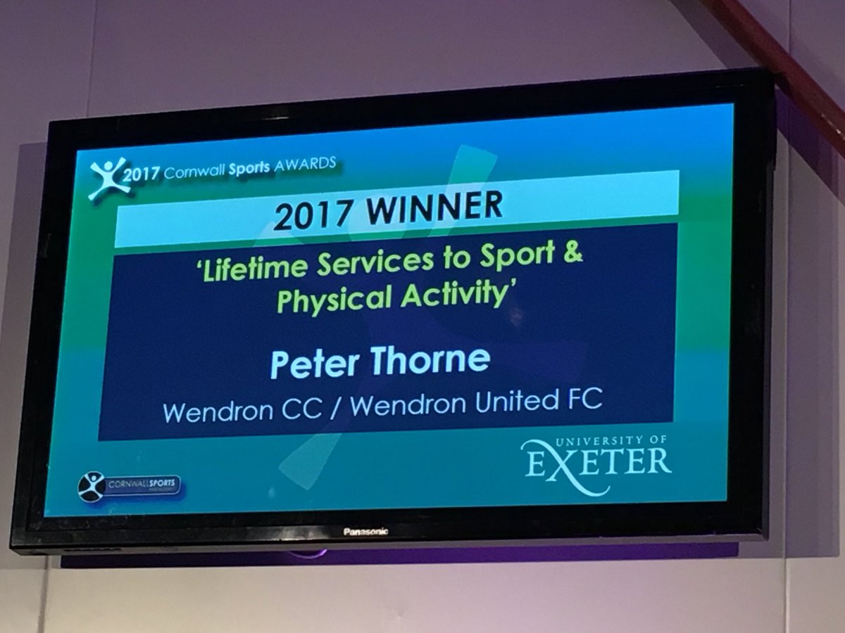 RuthieGUoE's tweet photo. Congratulations Peter Thorpe #winner #2017csa Lifetime Services to Sport & Physical Activity #proudsponsors @CornwallSportsP https://t.co/4150j4vPj0