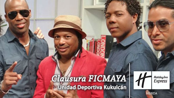 hiexmerida's tweet photo. No te pierdas el concierto de clausura del #FICMAYA con el Fresa y la Sentencia Cubana y Merenglass. 5 noviembre. 8 pm. U.D. Kukulcán. https://t.co/JJAG0L87Xs