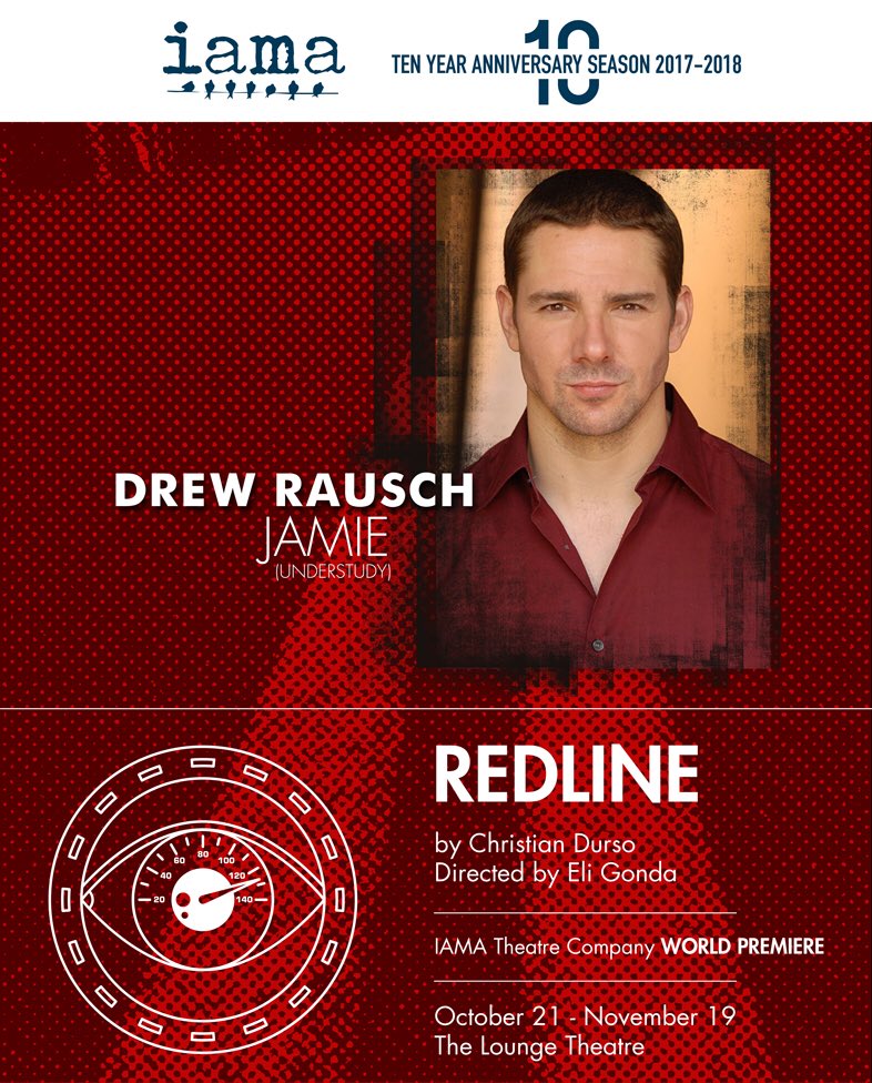 IAMATheatre's tweet photo. We’re so excited to have @drewrausch in #RedlineIAMA THIS Sunday Nov 5th at 7 pm! Get your tix now at https://t.co/XeScqq1Pa4! #IAMAinRep https://t.co/T1qfuE81GF