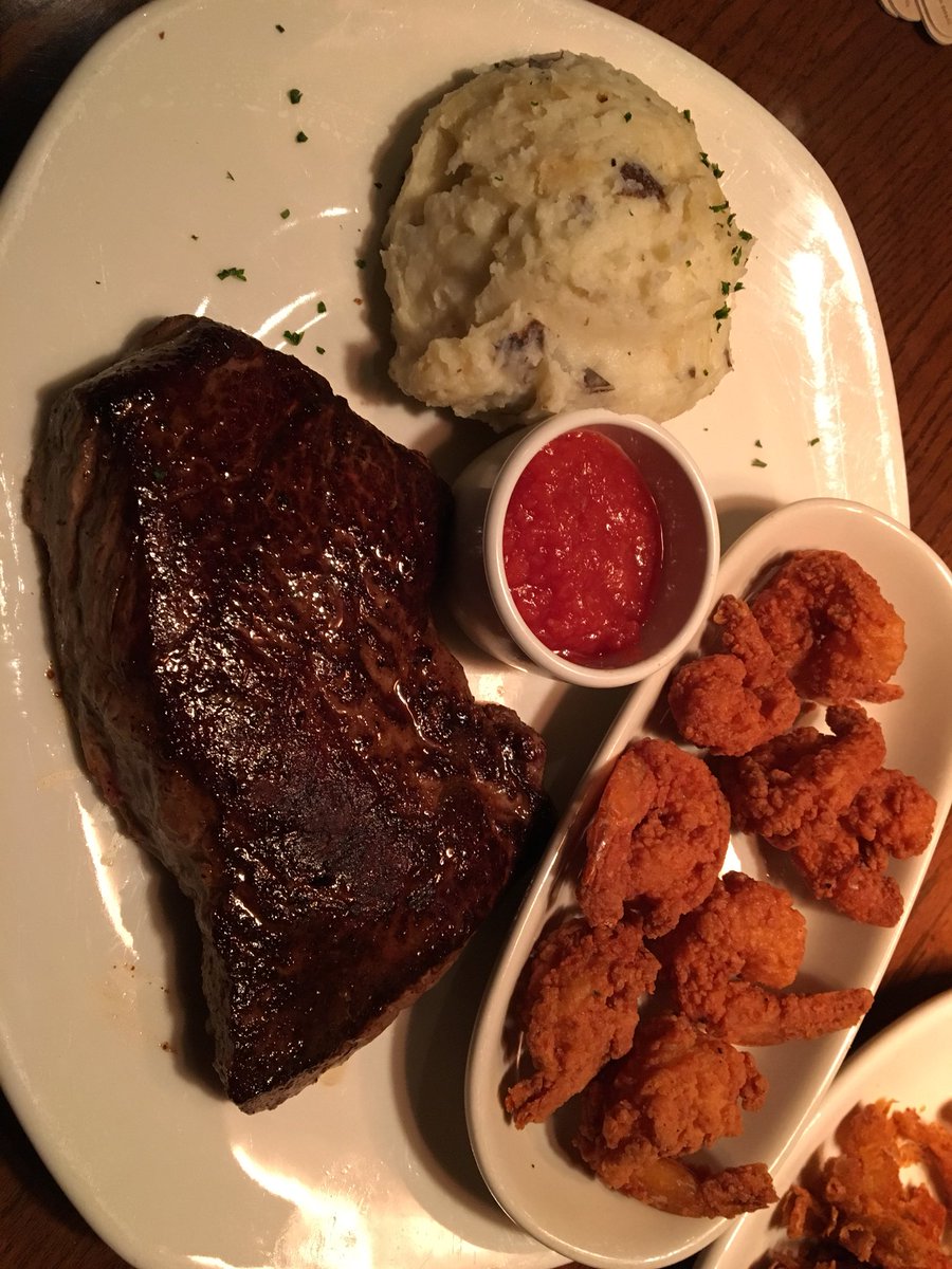 Awesome steak and unlimited shrimp <a href="/Outback/">Outback Steakhouse</a> !!!