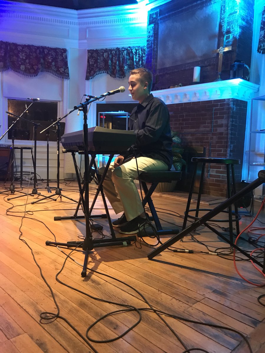 Nick laying it down on the keys and vocals with the song “Perfect”!