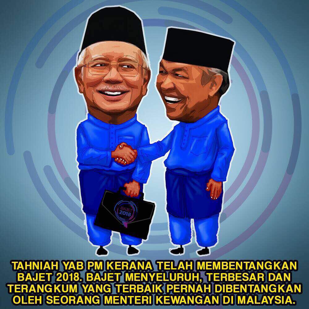 ahmadmaslan's tweet photo. 100 #NGO sokong #Bajet2018. Sesuatu yg dah diduga kerana ia  bajet yg terbaik pernah dibentang. Tkasih &amp; tahniah @NajibRazak @Zahid_Hamidi https://t.co/vdpTmK9aHS