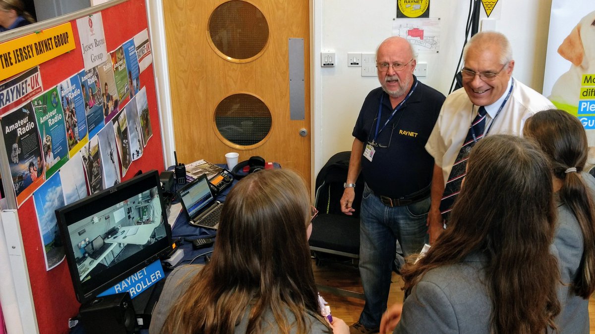 JerseyRAYNET's tweet image. Peter, Nigel and Simon demonstrating Amateur Radio at the 2 day JCG Serves event, 2-3 Nov'17.