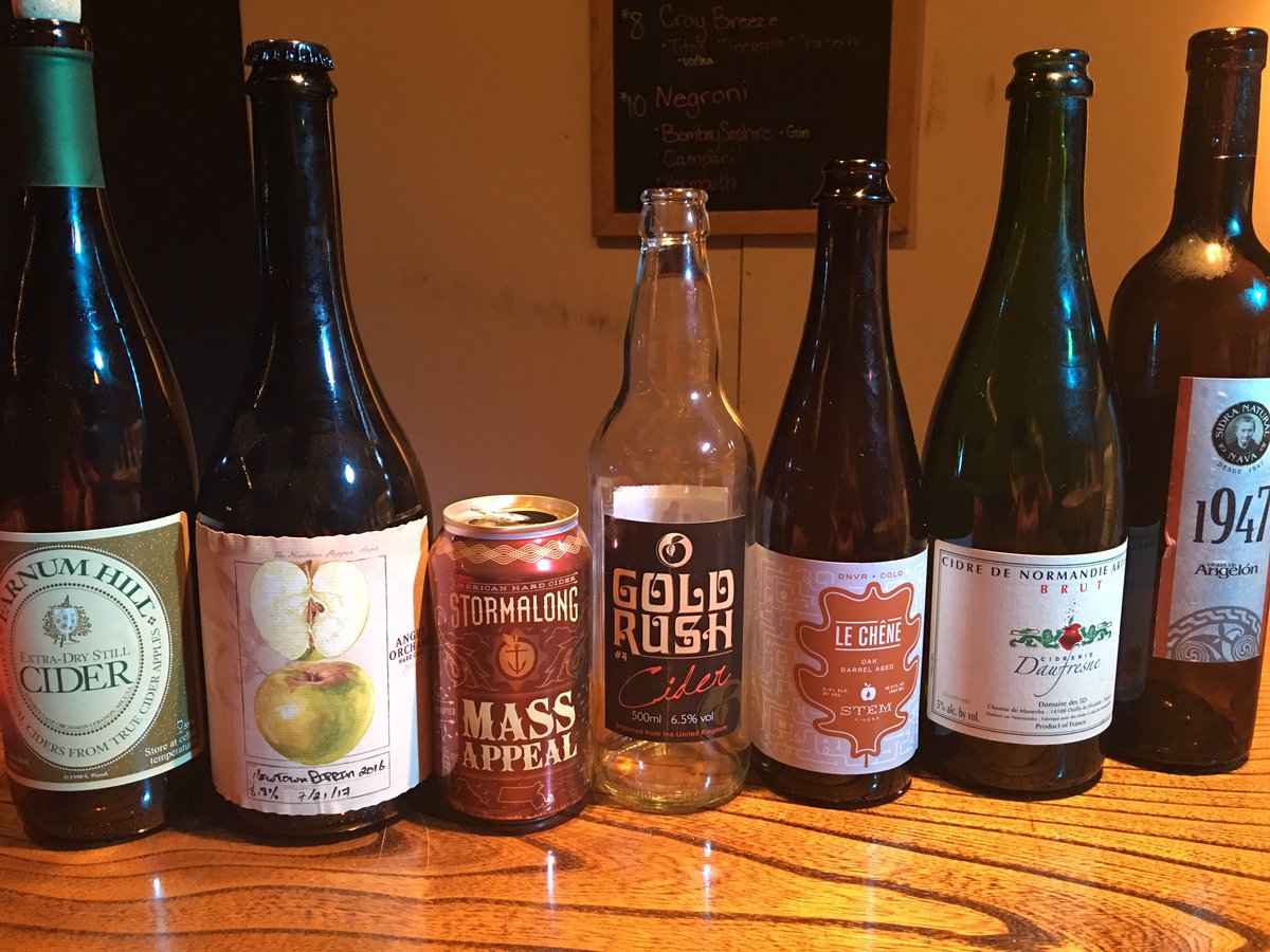 Ciders poured at the How to Taste Cider kickoff event at CiderDays <a href="/FC_CiderDays/">CiderDays</a> <a href="/VisitWesternMA/">Franklin Co. Chamber</a> <a href="/FHCnicole/">Nicole LeGrand Leibon</a> <a href="/ciderguide/">Eric West</a>