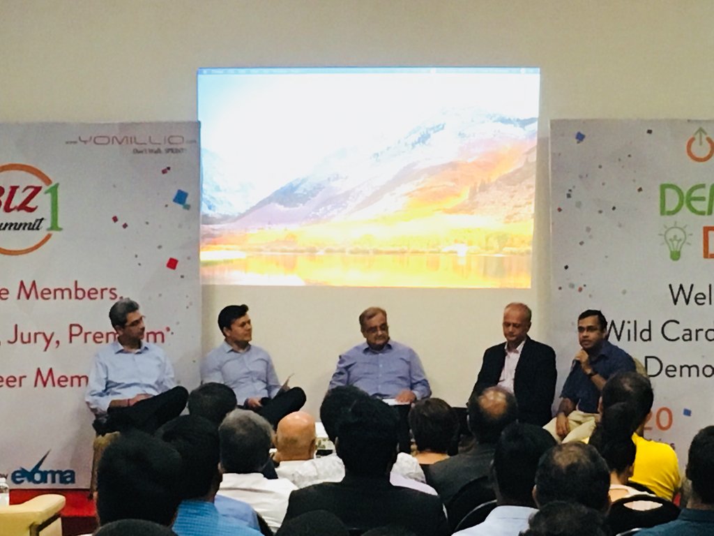 yomillio's tweet photo. #BizSummit  Panelist
Manohar Gopal, @featherlitein  - #gst is the best thing has happened. Growth will come.
@Evoma @yomillio @Startups_Club https://t.co/KjpdQvvc5H