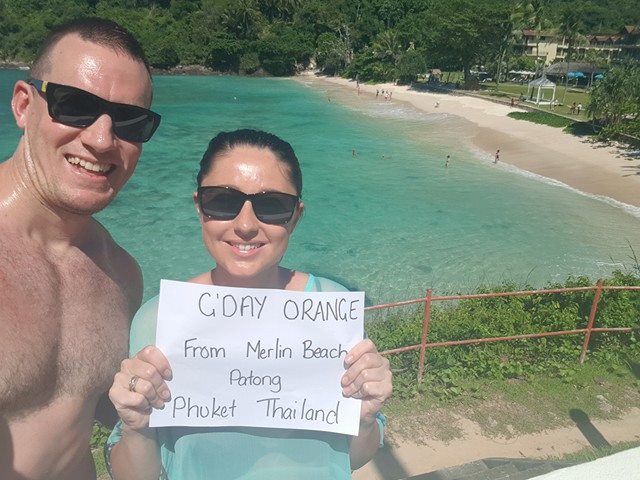 Have you heard of our 'G'Day Orange' comp? Check out the mag for details. Here's Carlie Warner sending a G'Day from Phuket, Thailand! 👋👓