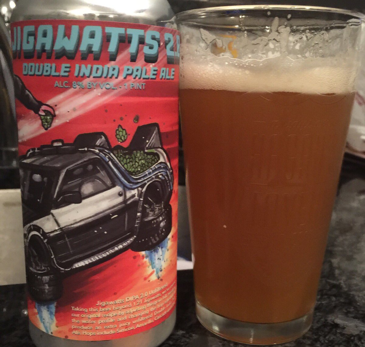 kevinhagan's tweet photo. @BroadBrookBrew #broadbrookbrew #broadbrook #jigawatts #jigawatts20 #backtothefuture #martymcfly #delorean #ctbeer #timemachine #beercanart https://t.co/rIvsEaz1T0