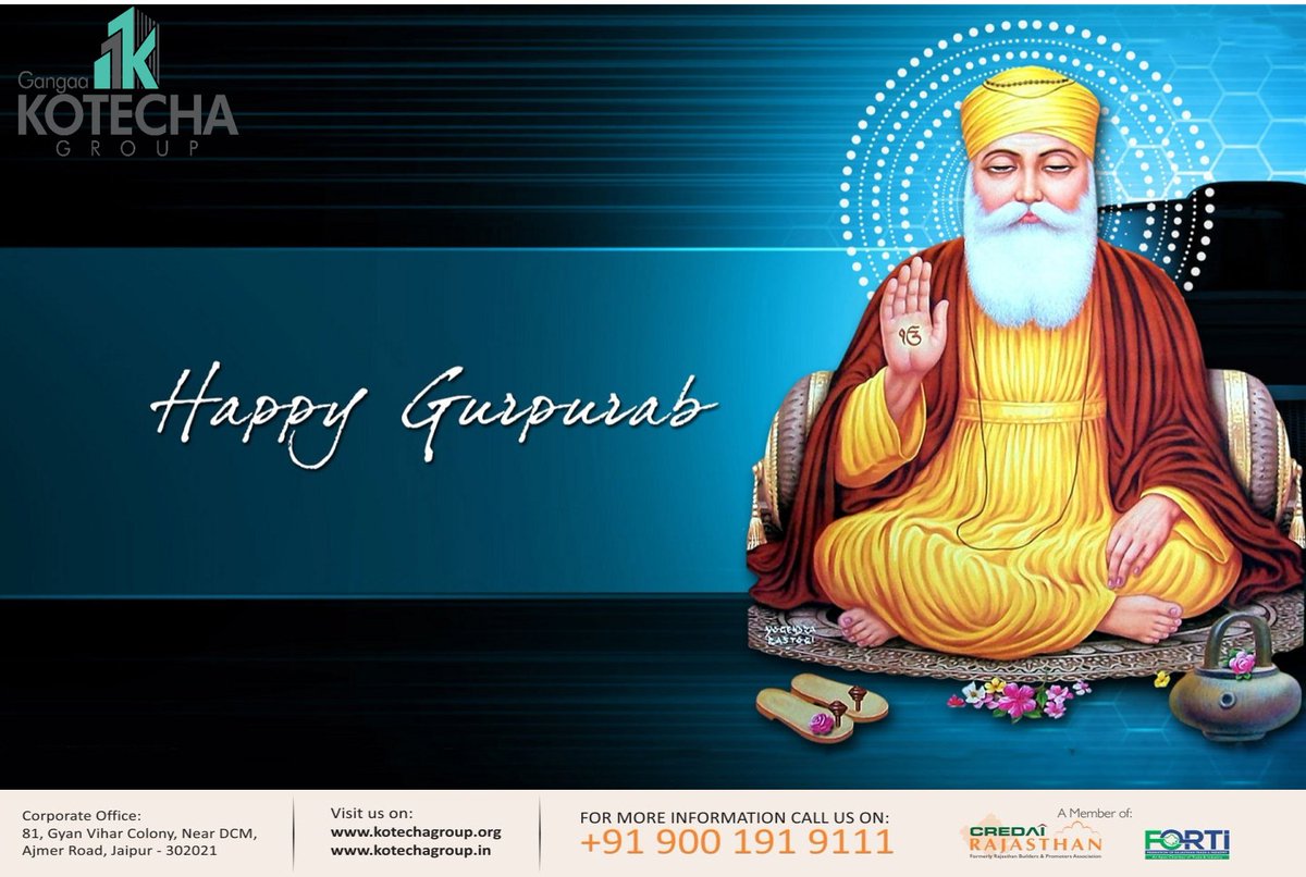 KotechaGroup's tweet photo. happy gurpurab
#HappyGurpurab #kotechagroup #realestate #Jaipur https://t.co/ZGdiptK4PW