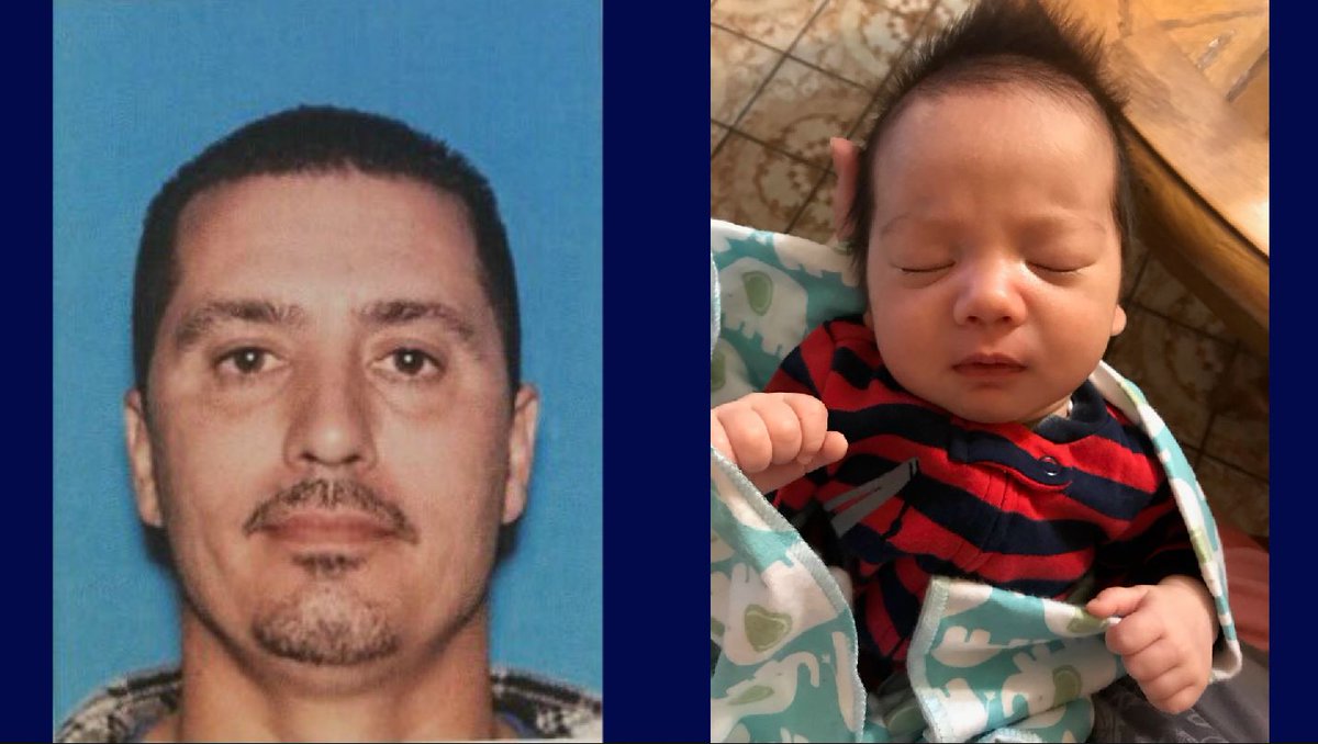 nbcbayarea's tweet photo. Pics of father and infant son tied to #AmberAlert out of LA County. Last seen in white truck w/ CA license: 02390P1. https://t.co/ha2XNGa8xP https://t.co/6HSk8mrJ5M