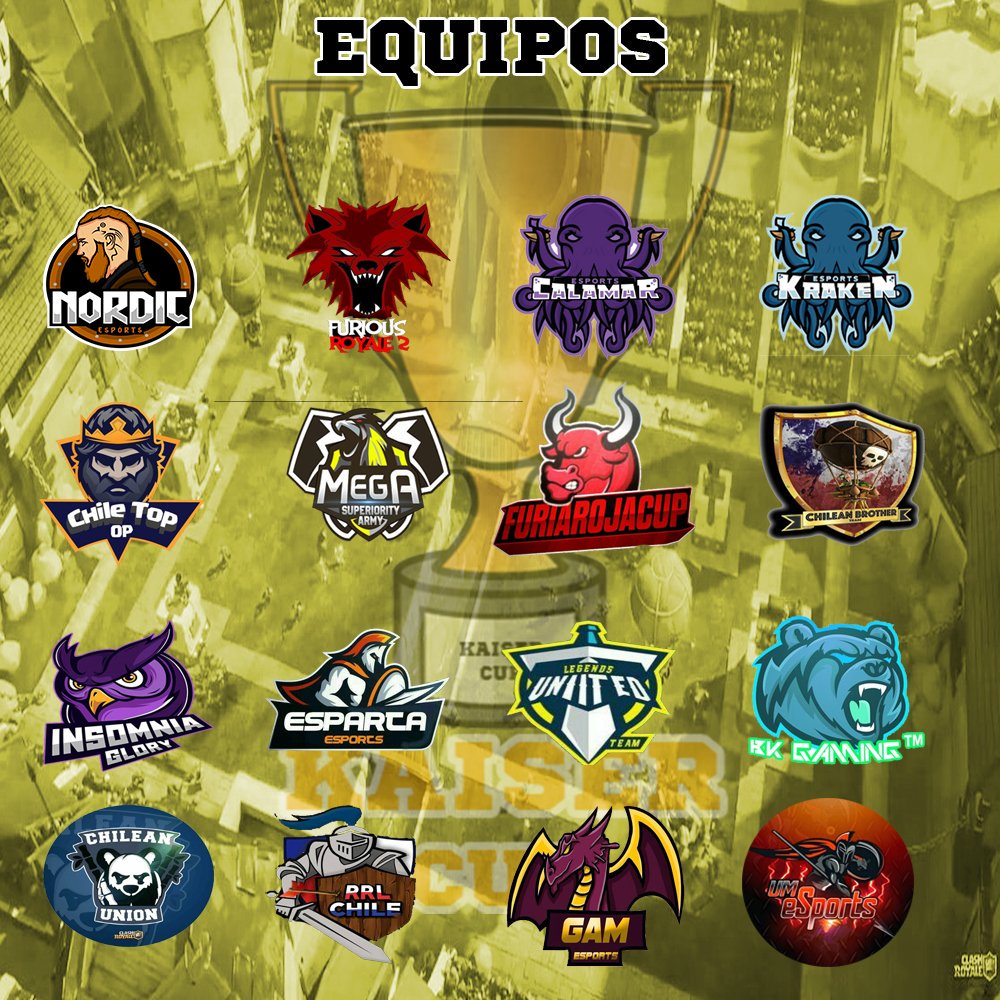 Agradecido de @KaiserCup por darme la oportunidad de llevarles por mi canal de youtube la segunda edición de la #KaiserCup.
Estos son los primeros 16 equipos de un total de 32 que competirá  en esta edición suerte para todos.