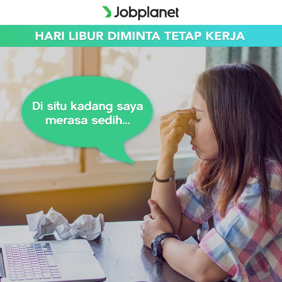 Liburan masih bawa kerjaan ke rumah? Mungkin ini saatnya kamu cari kerjaan baru. Yuk lihat lowongan terbaru di sini! goo.gl/XwoFic