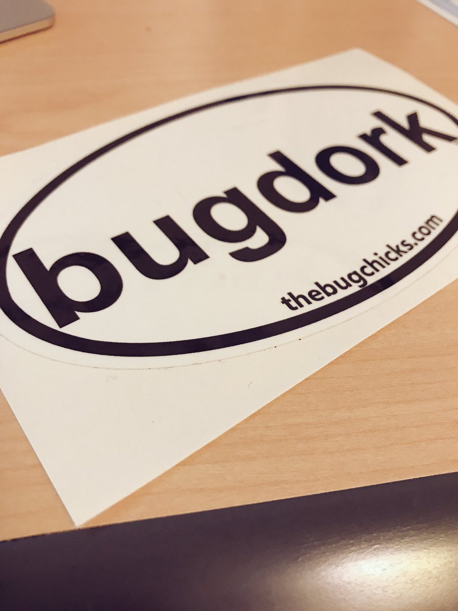 TheBugChicks's tweet photo. Hey #EntSoc17! I'll be selling #bugdork bumper stickers for $5 at the conference. Get yours at the #tweetup. https://t.co/mMYofpurfA