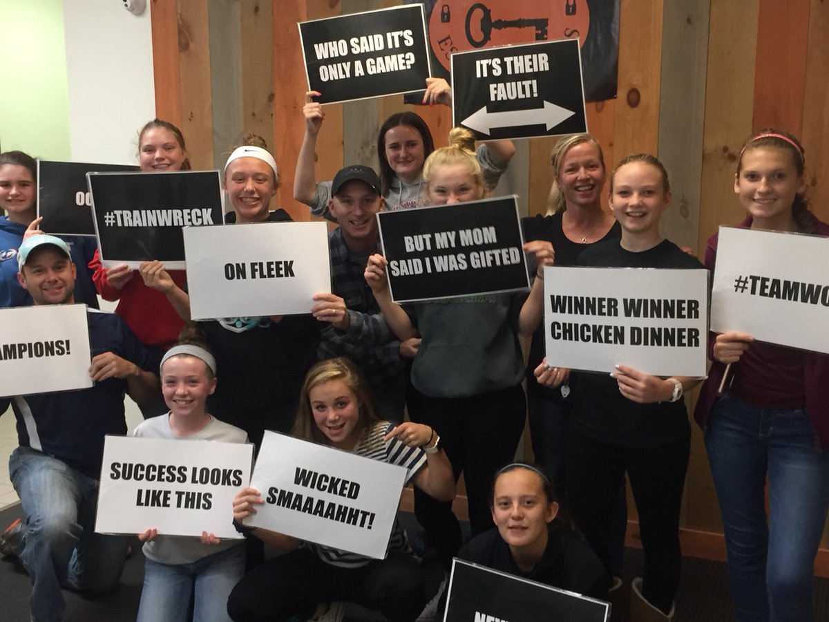 gngyba's tweet photo. Thank You @maineescapegame for a great team bonding experience.  Team WHITE gets the start for Taylor Tip Off on Sunday https://t.co/i3hv5NErQE