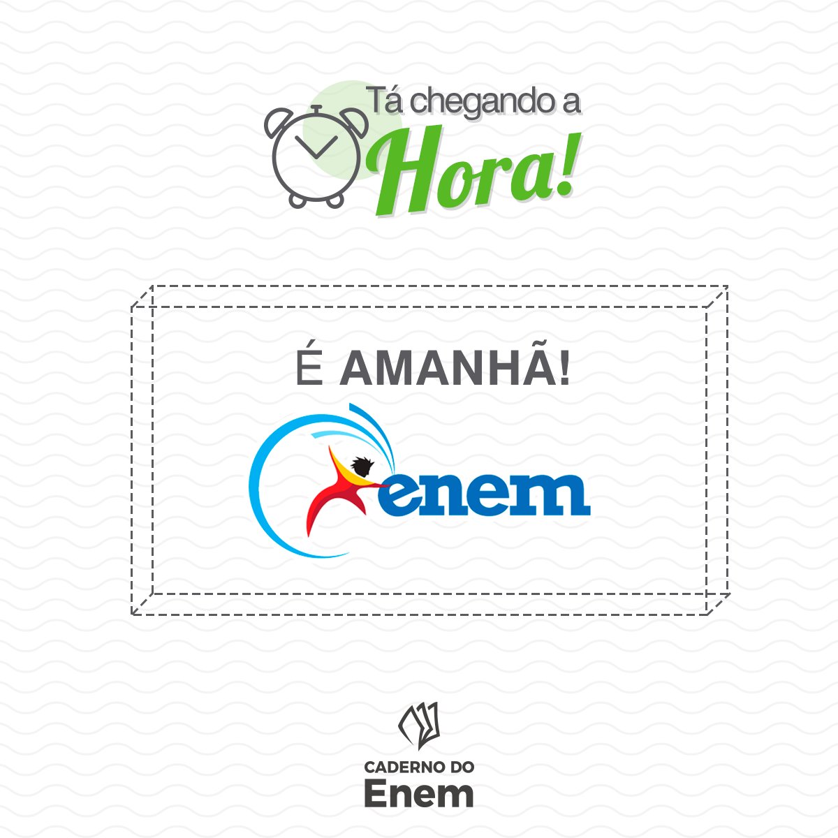 É amanha, galera. Ta se preparando? Bora dormir cedo hoje e descansar essa mente.  #Enem #partiuEnem