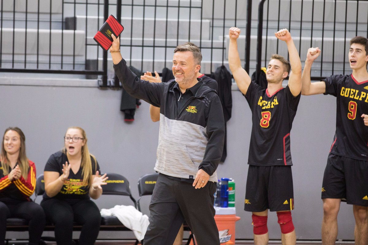 guelph_gryphons's tweet photo. 🏐Congrats to Gryphons Men's Volleyball head coach @CalWigston who picked up the 100th regular season win of his coaching career tonight! 👏💯 https://t.co/Q7YiOdsOD5
