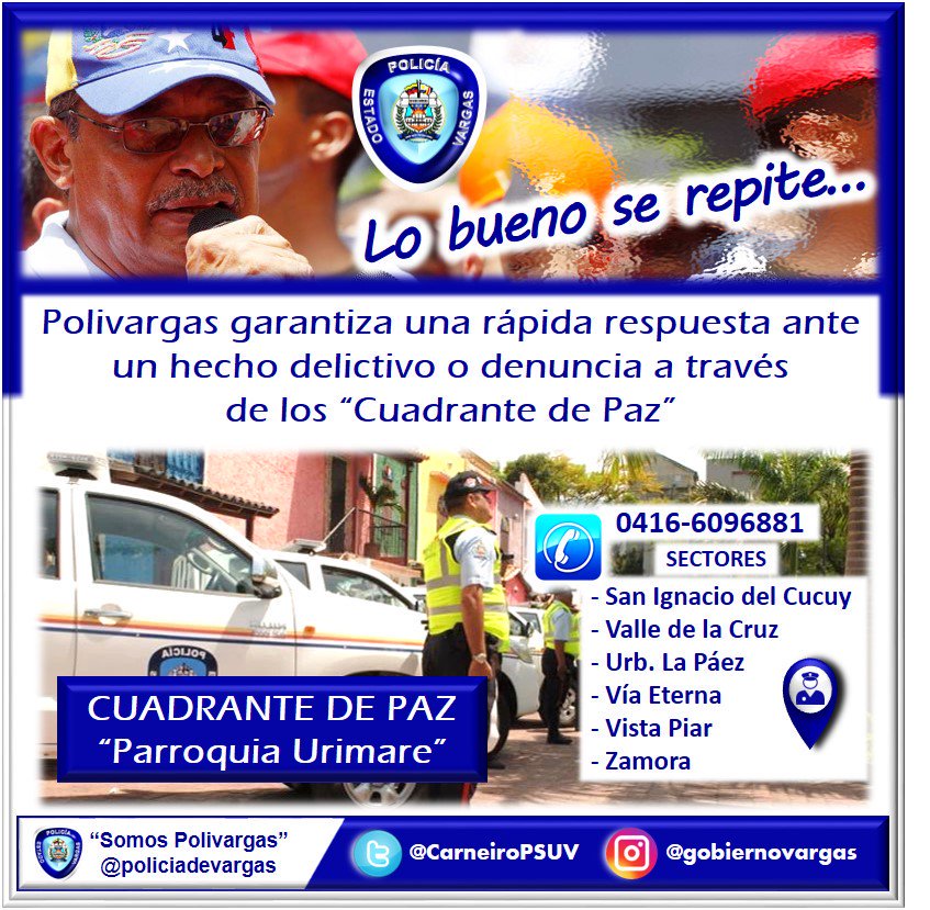 #SomosPolivargas
Cuadrante de Paz