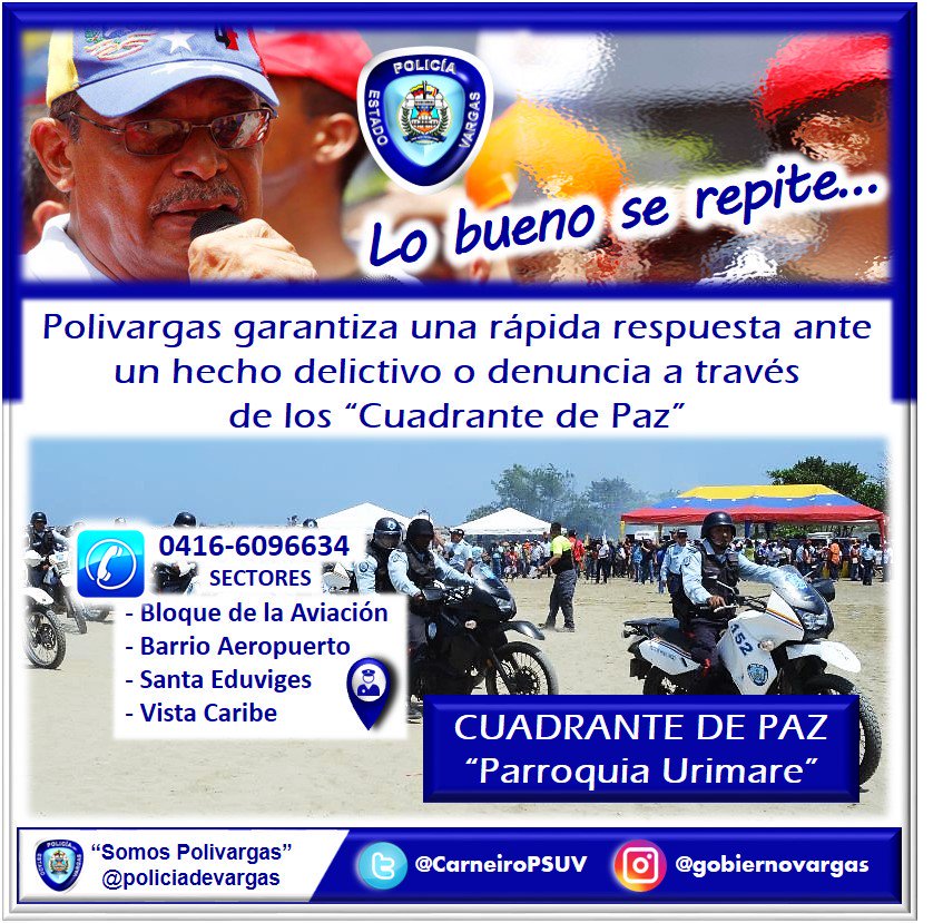 #SomosPolivargas
Cuadrante de Paz