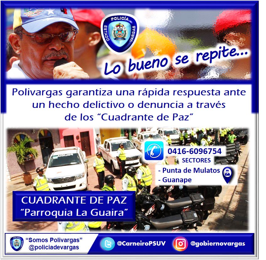 #SomosPolivargas
Cuadrante de Paz