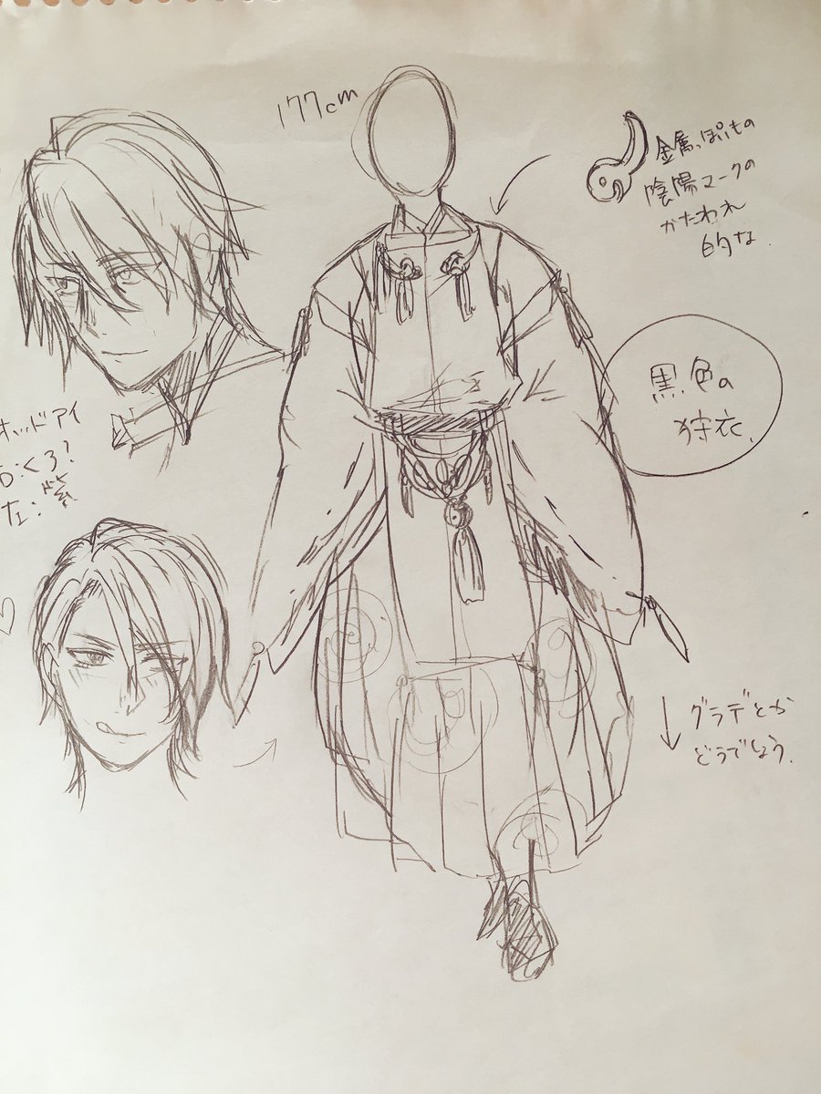 部屋の掃除してたら前に描かせていただいた他本丸の審神者さんのキャラデザや落書きが出てきた
いつのだろこれ 