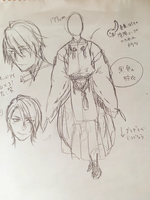 部屋の掃除してたら前に描かせていただいた他本丸の審神者さんのキャラデザや落書きが出てきた
いつのだろこれ 