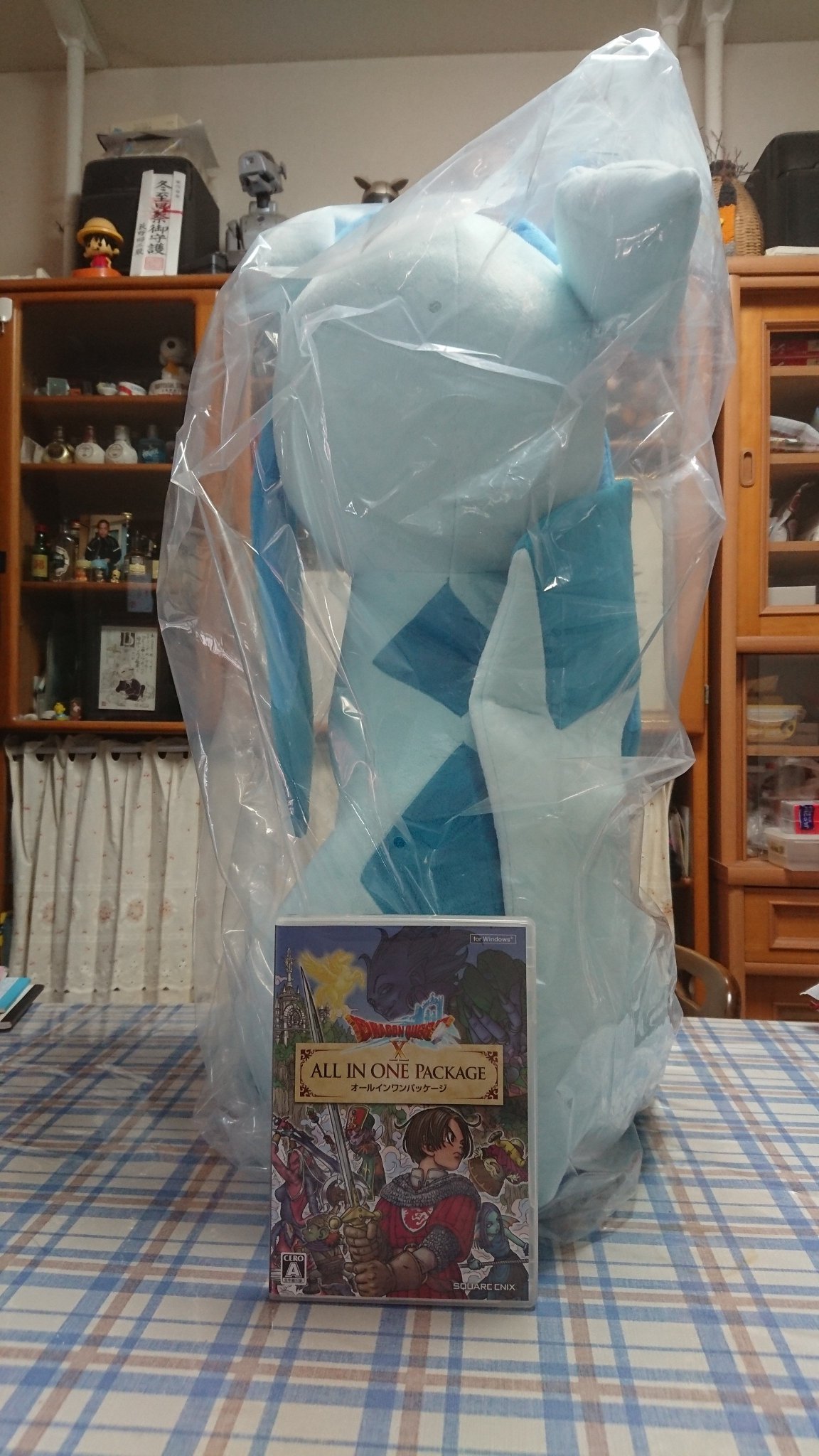 フレミィ まりー レ点 等身大グレイシアをダンボールから出してみた １ １だとこんなに大きいのね 袋のなかで耳が立たないけど可愛いわ ﾉwﾉ 大きさの比較にdq10のパッケージを添えてｗ ４個は買っておくべきだったかもしれない グレイシア