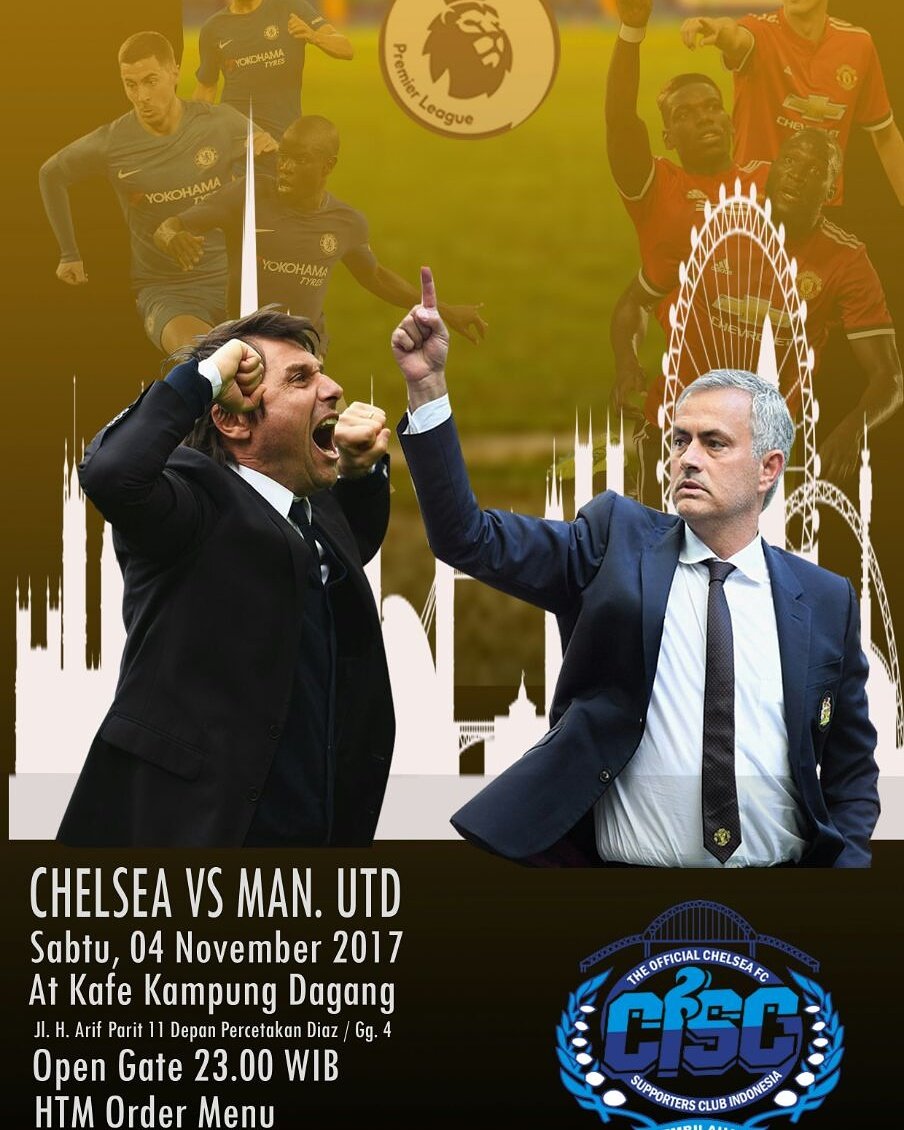 CISCtembilahan's tweet photo. NONTON MATCH EPL ⚽: Chelsea vs Man Utd
🏢: at Kafe Kampung Dagang
📆: Sabtu, 14/10/17
⏰: 20.30 WIB
☎ : 082170494081
#JoinUs https://t.co/TkIi5GdNdu