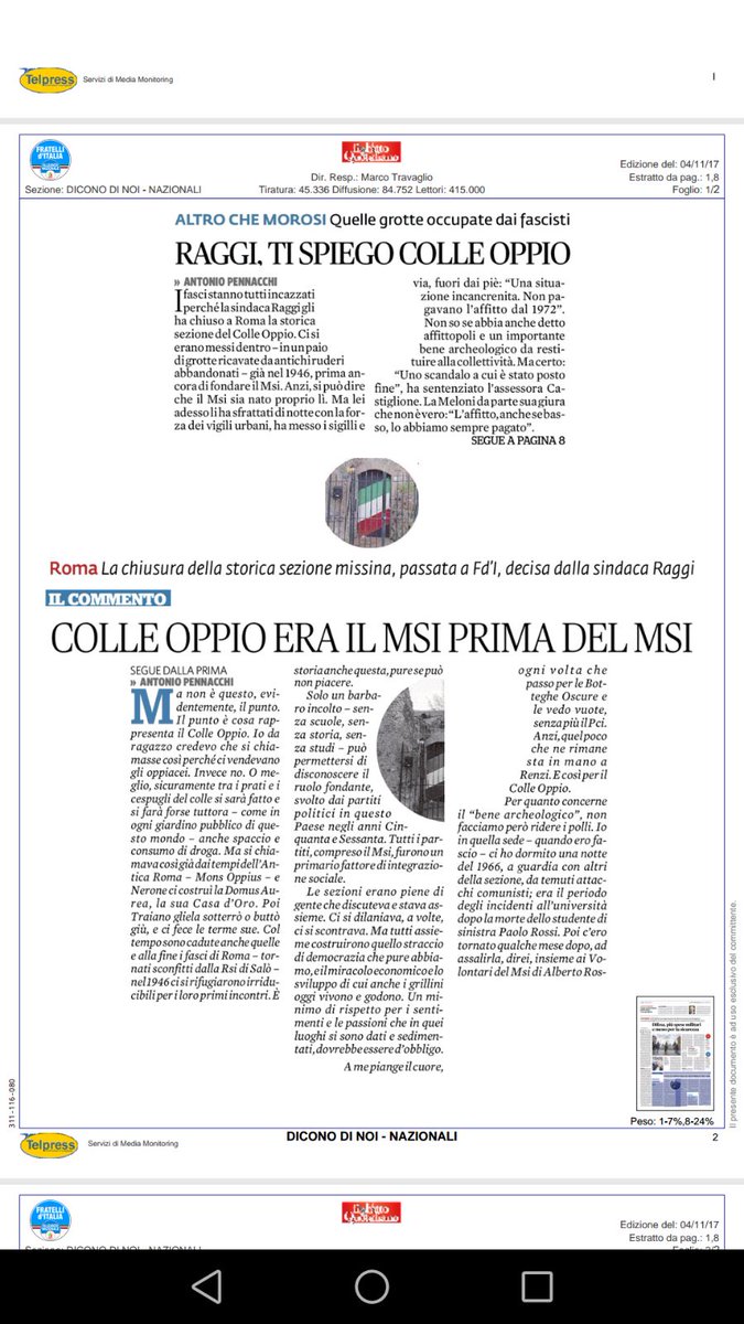 sabrinafantauzz's tweet photo. #ColleOppio  #capolavoro di A Pennacchi 'Raggi ti spiego io Colle Oppio'  @fattoquotidiano @virginiaraggi @FratellidItaIia @fabiorampelli https://t.co/hEC7b9invJ