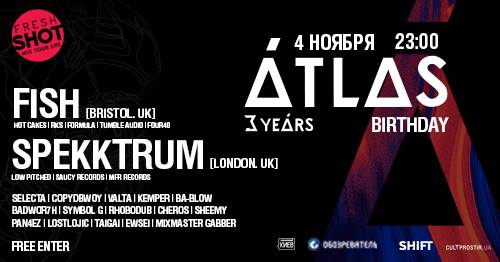 luxurious_fella's tweet photo. 2nite we celebrating Atlas 3rd brithday in Kiev, Ukraine. We got sick line up: @FishBassMusic, @SpekktrumMusic, @iamselecta, @valta +13 more https://t.co/fws7DmRupp