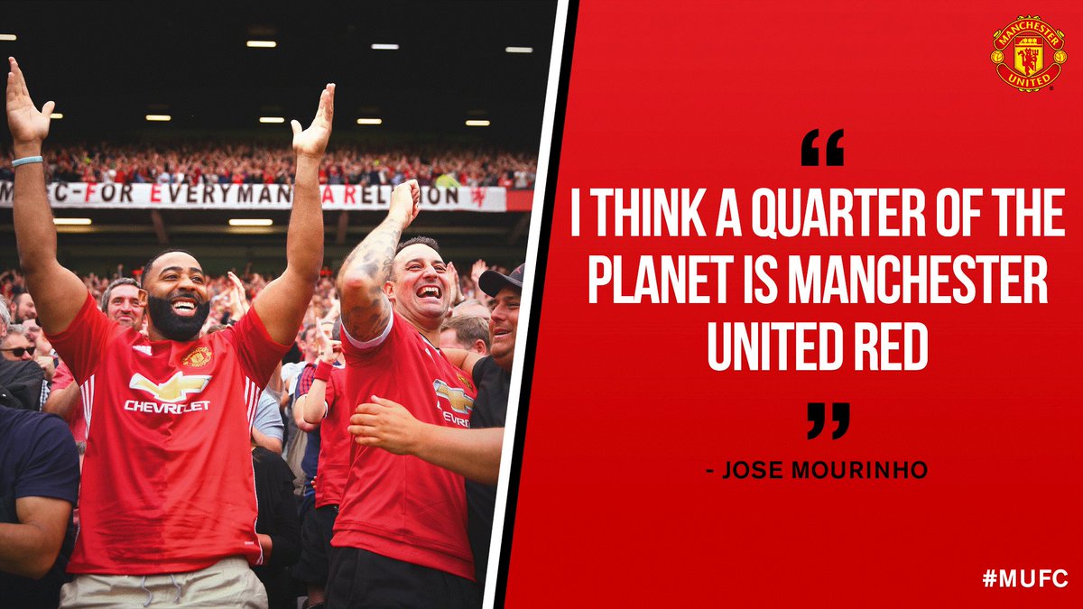 ManUtd's tweet photo. Jose can't meet every #MUFC fan in the world - but he'll do all he can to give supporters more success to celebrate: https://t.co/p2rcXi5jAq https://t.co/2QfQKJMMvZ