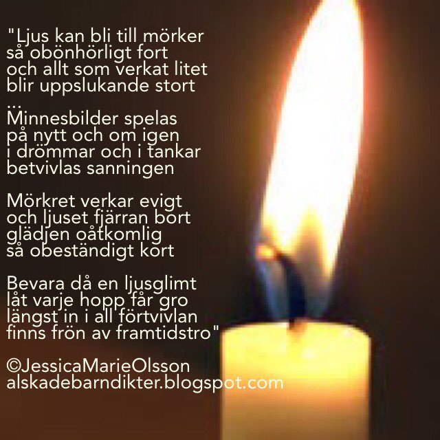 Jessicas Dikter On Twitter Allhelgona Allhelgonahelg Sorg