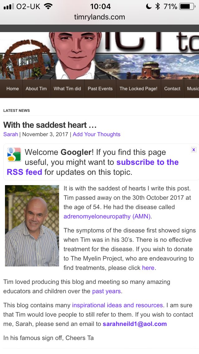 So sad to hear the news of Tim Rylands’ passing. He was a truly inspirational speaker and I learnt much from him. Rest in peace.