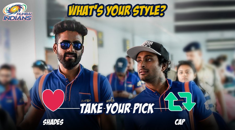 mipaltan's tweet photo. Paltan, how do you beat the heat?

💙 for Shades 😎
🔁 for Cap 🧢

#CricketMeriJaan https://t.co/kigWRrdvyQ