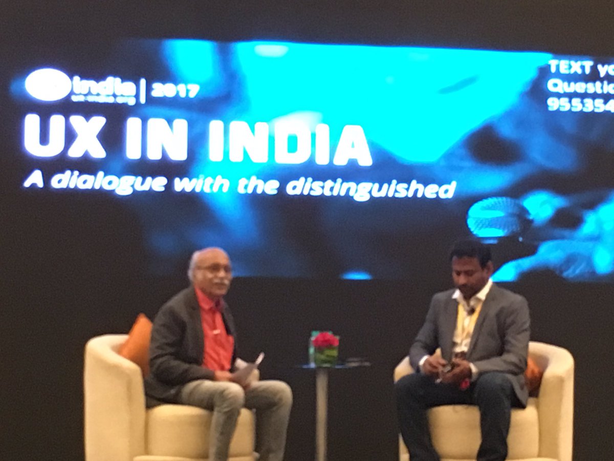 _abhinavsoni12's tweet photo. A dialogue with distinguished #UXINDIA2017 Professor Natkarni https://t.co/ew675FrkpK