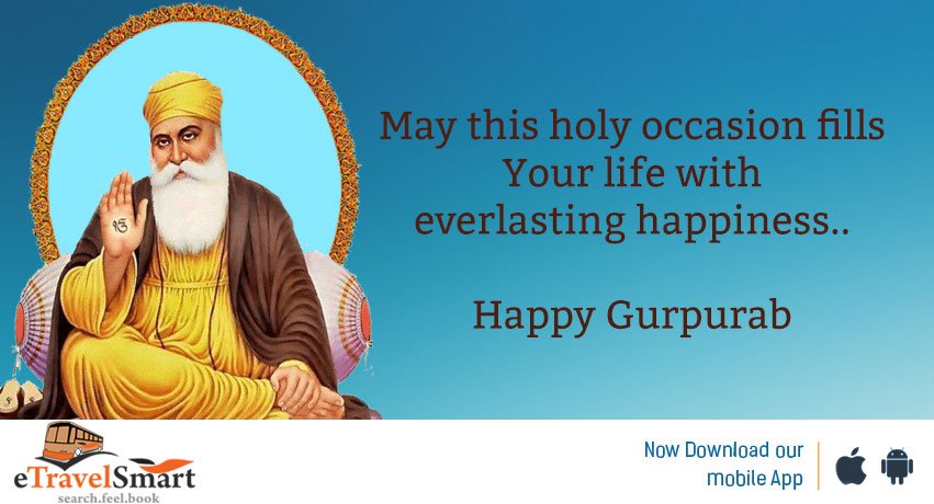 etravelsmart's tweet photo. Our @etravelsmart team wishes you &amp; your family
Happy Guru Nanak Jayanthi https://t.co/szqA5CoplD