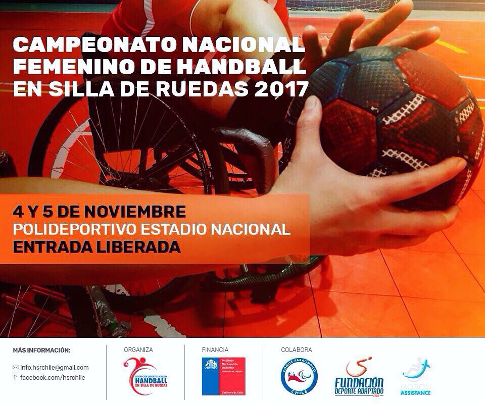 balonmanochile's tweet image. BM SILLA DE RUEDAS | Este sábado 4 empieza el "Nacional Fem. en Silla de Ruedas" 👏🏻🇨🇱 Partidos en Poli Estadio Nacional. ¡Entrada gratuita!