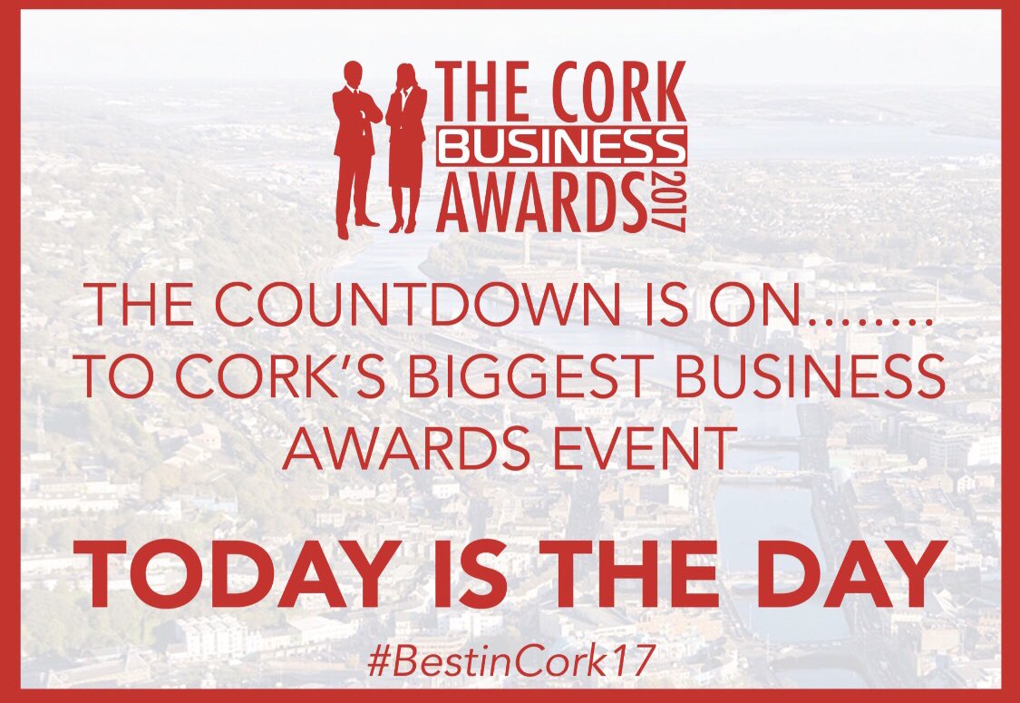 BusinessCork's tweet photo. 535 Guests, 65 Awards and a Stunning Night of Networking Opps and of course Fun in store at The Cork Business Awards 2017......#BestinCork17 https://t.co/lr3giNhR88