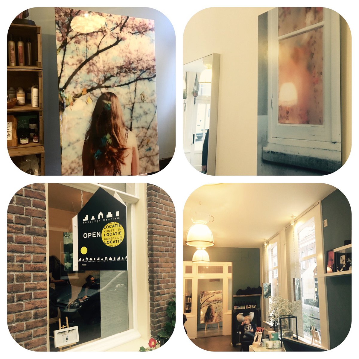 Bij de leukste kappers van Haarlem (Phillipoom Hair, Oude Zijlvest 35) hangt en staat werk van Eline Vergunst. Kom ook! <a href="/KunstlijnHlem/">Kunstlijn Haarlem</a>