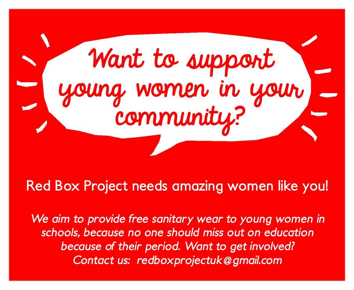 Could you support a Red Box in a school in your local area? If so, drop us an email: redboxprojectuk@gmail.com - #endperiodpoverty ❤️