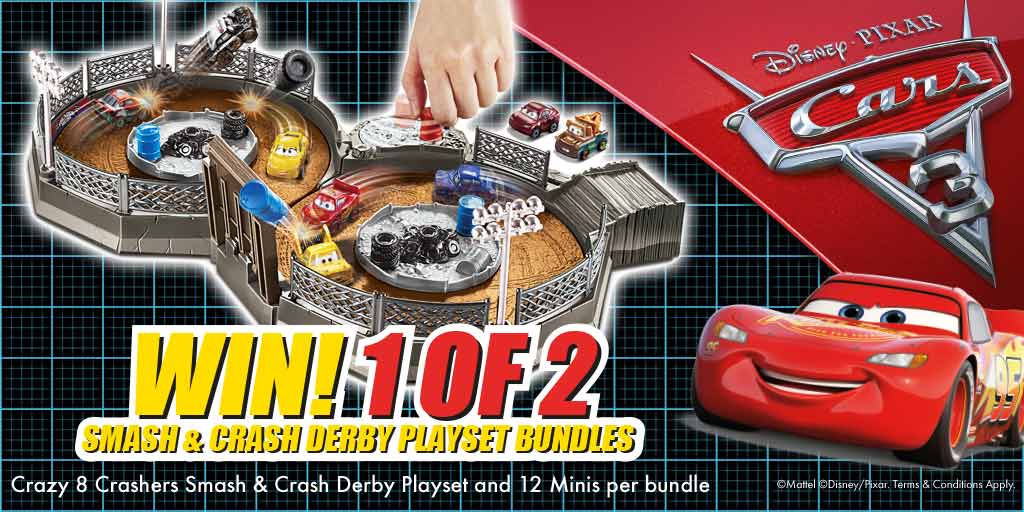 Cars 3 Crazy 8 Crashers Smash and Crash Derby Playset