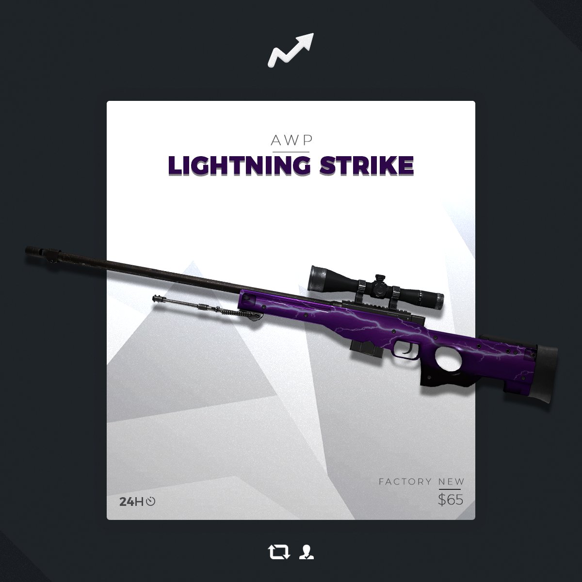 skinupgg's tweet image. AWP LIGHTNING STRIKE GIVEAWAY

TO ENTER
🌩️ RETWEET &amp;amp; FOLLOW
🌩️ VISIT GIVEAWAY PAGE goo.gl/CJmqta

GOOD LUCK
SKINUP.GG