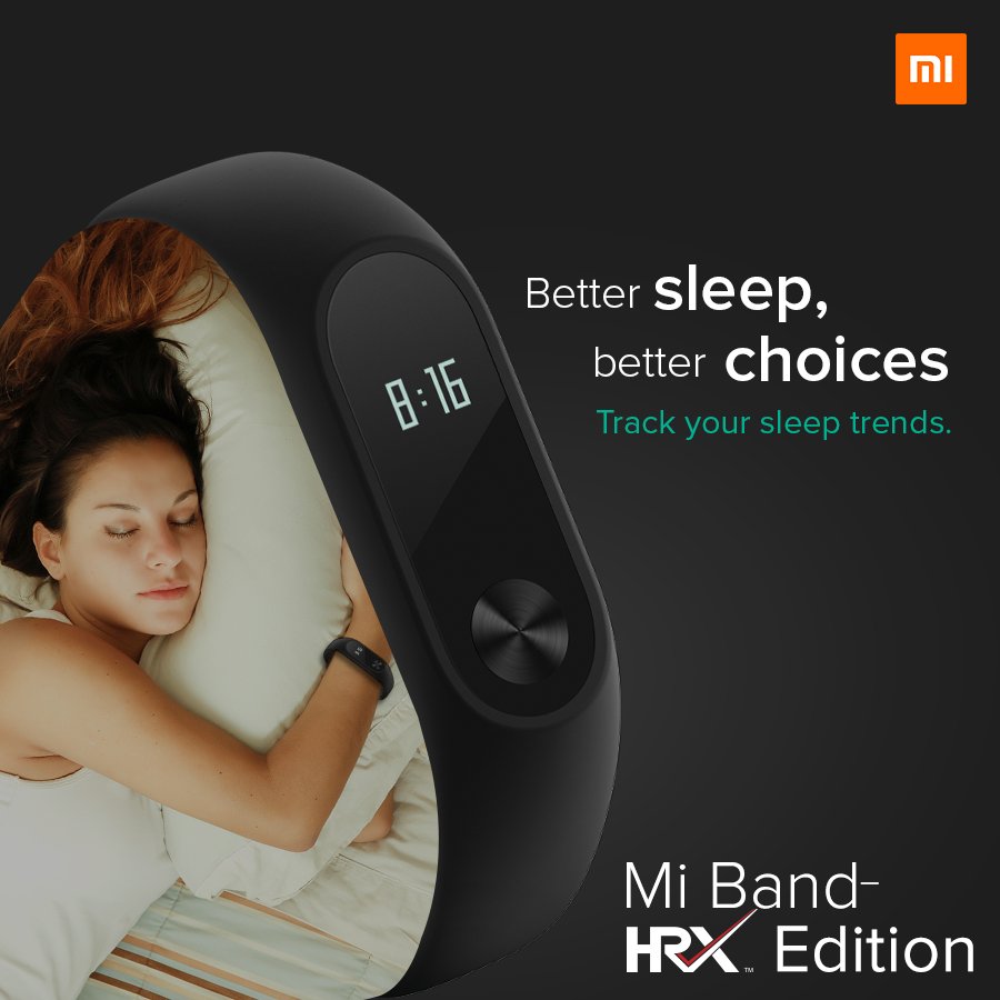 Knowing how well you sleep lets you make better choices. #MiBandHRX automatically tracks your sleep &amp; you can review it on the Mi Fit app!